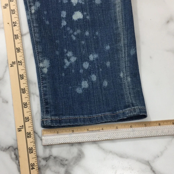 Lane Bryant Boyfriend Jeans Womens 22‎ Medium Bleach Splatter Cotton Distressed - Picture 8 of 13